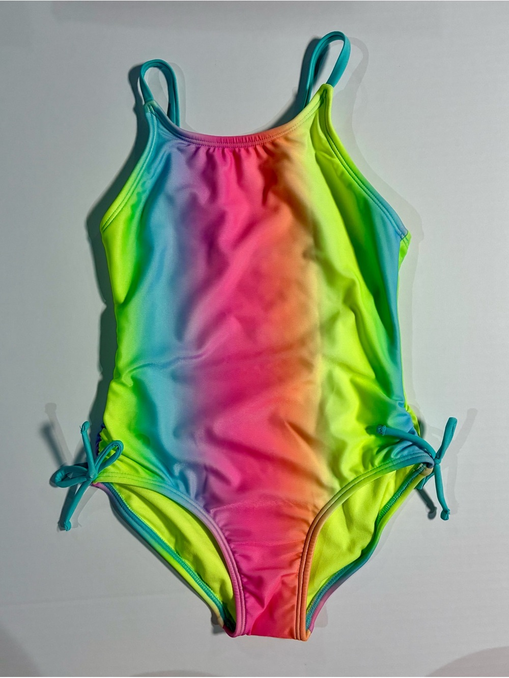 Cat & Jack Girls' Rainbow Ombre One-Piece Swimsuit